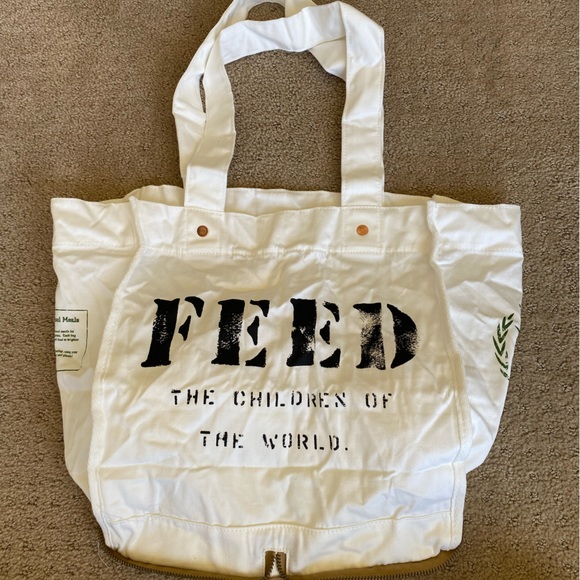 FEED Project Bags Rare Feed Project Packable Zip Tote New Nwt